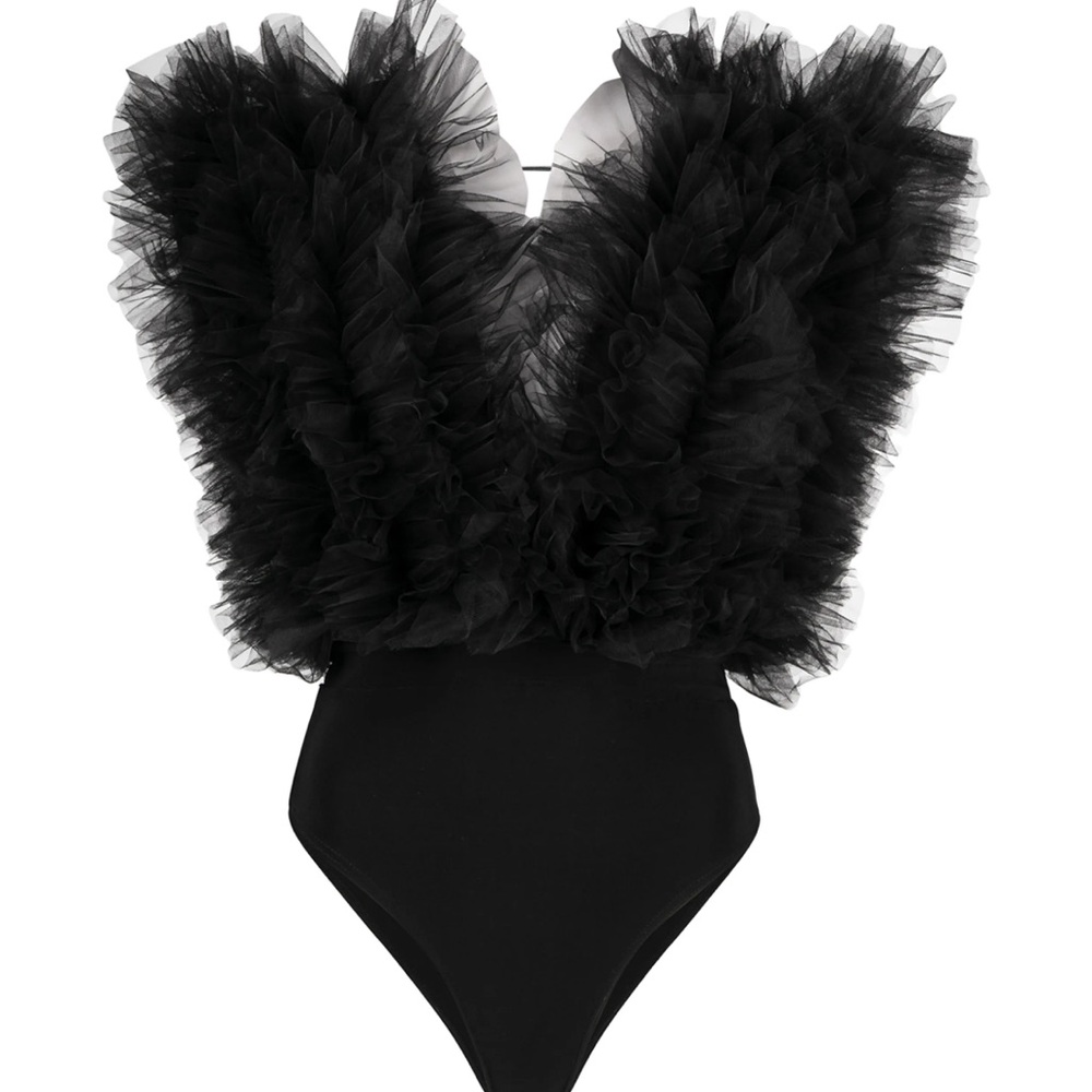 Alchemy Ruffled Bodysuit black